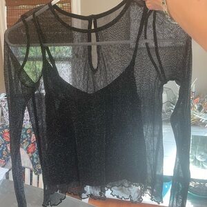 Hollister Sparkly see through top
